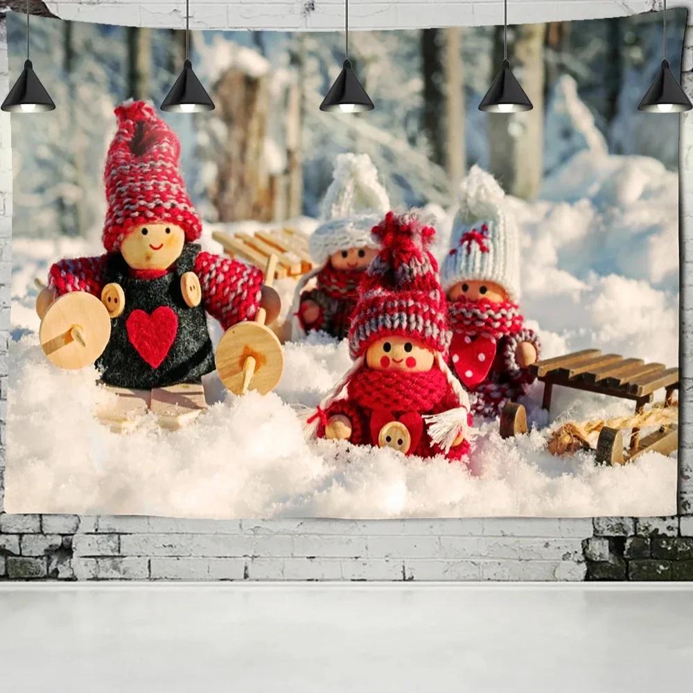 Christmas Theme Background Tapestry Living Room Sofa Home Decoration Christmas Gift