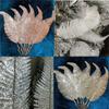 Tree X6 Christmas Decoration Clip On Feather Glitter Baubles Xmas Ornament 22cm