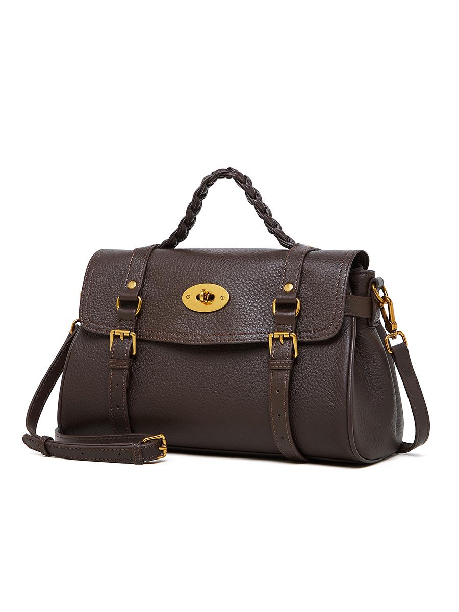 Women s Versatile Cowhide Messenger Bag - 2026 Single Shoulder Handbag and Briefcase кофейный