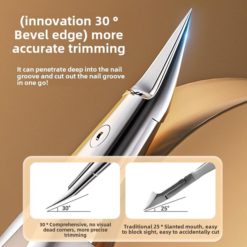Professional Stainless Steel Toenail Clippers for Ingrown Nails, Straight Edge Sharp Blade, Modern Design, Unscented