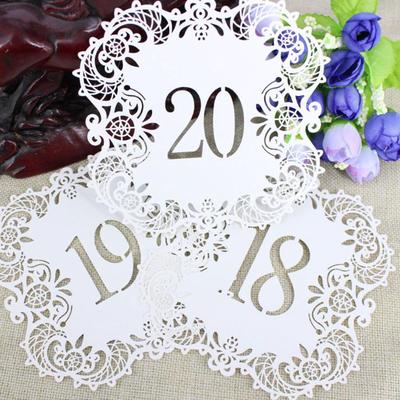 10Pcs/Set Table Numbers 1-10 11-20 Table Number Cards For Weddings Party Banquet