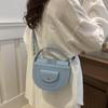 Fashion Women's Wide Strap Top Handle Shoulder Bag Retro PU Leather Solid Color Crossbody Bag Girls Mobile Phone Bag KTY