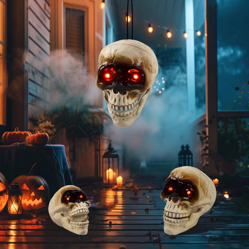Spooky Skull Heads Realistic Halloween Skull Heads Halloween Decorations Spooky Decoration for Courtyard Secret Room Haunted