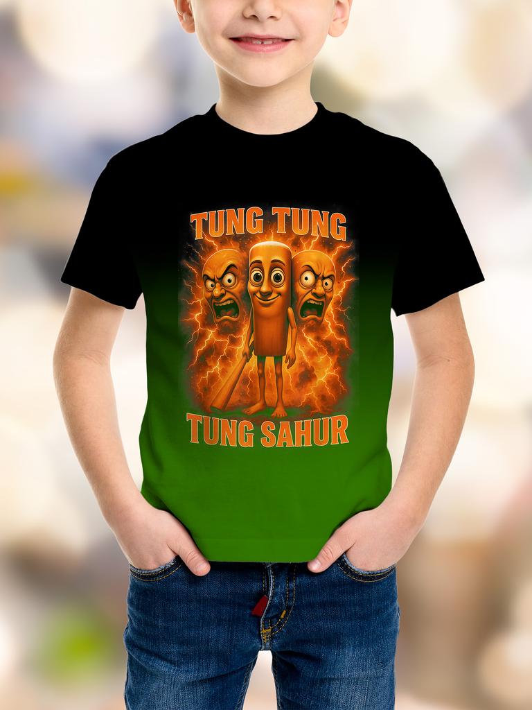 Fashion Game Pixel Birthday Party 3D Print Kids T-Shirt Humor Funny Boys Novelty Gift Short Sleeve Te