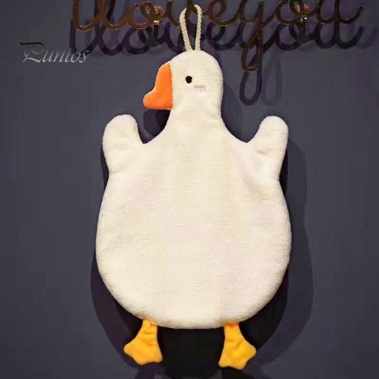 Home Decor Hand Towel with Hanging Loop Highly Absorbent Quick Drying High-Quality Wear Resistant Cute Goose Design Kitchen Cloth Dish Christmas