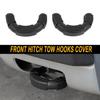 Black Front Hitch Tow Hooks Covers Guard Trim For Ford F150 2009+ Accessories