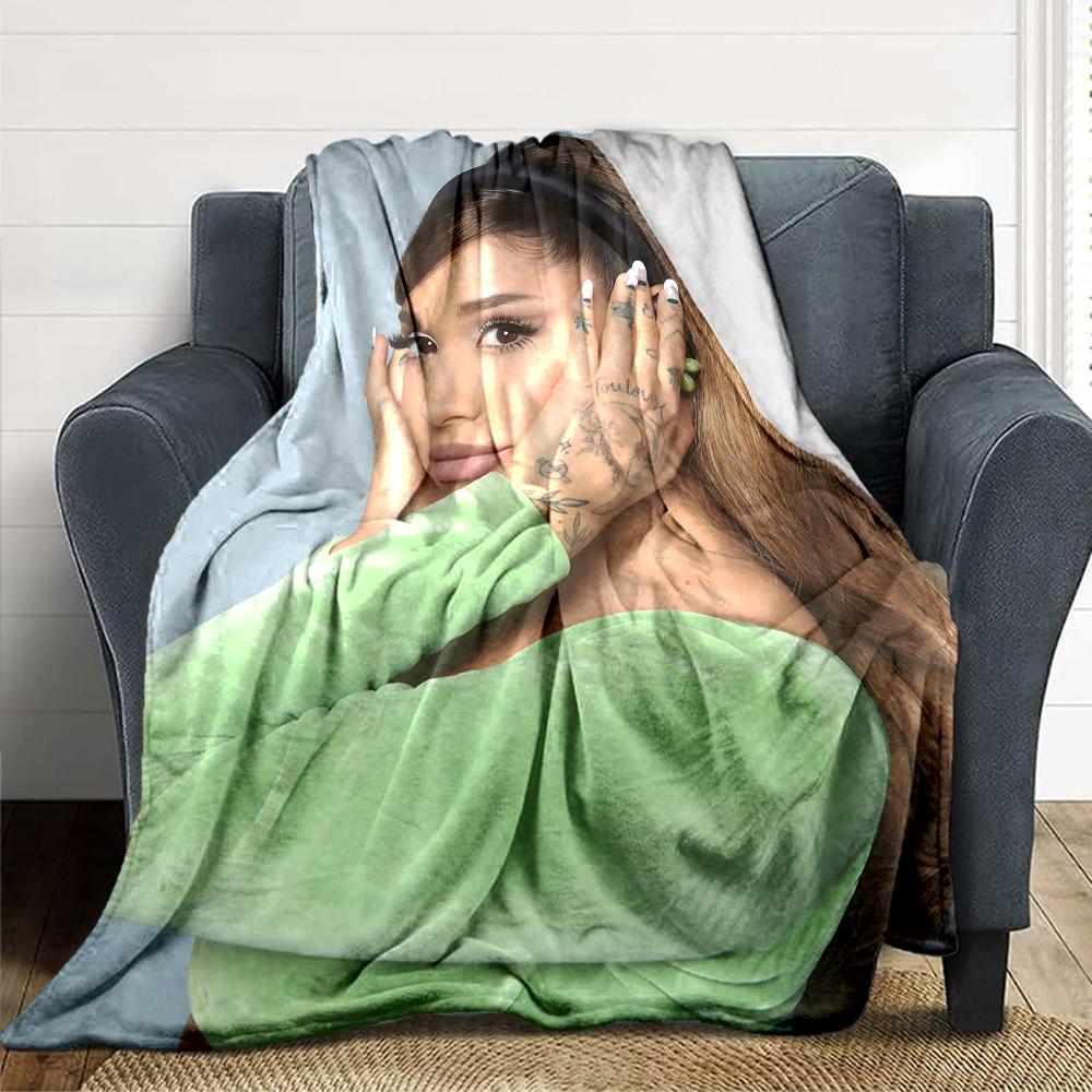 Ariana Grande'S Artistic Expression Blanket Soft Throw Blanket For Home Bedroom Bed Sofa Travel Office Solid Christmas Blanket