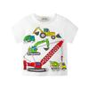 Crane Patterned Fashion Brand Clothes Children's Short-Sleeved T-shirt