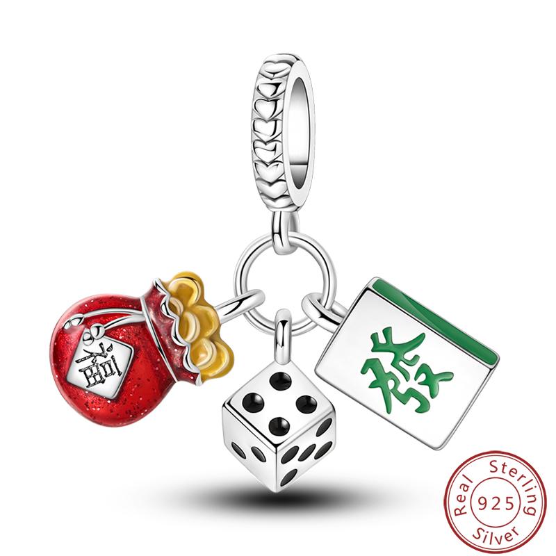 Red Copper Pomegranate Lipstick Apple Ladybug Playing Cards Charms Beads 3Mm Diy Fine Jewelry