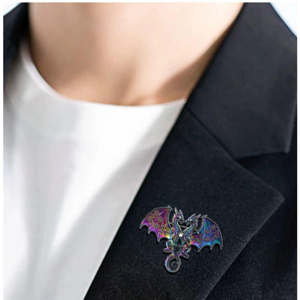 Sparkling Metal Dragon Brooches Novelty Elf Animal Brooch Fashion Brooch Pins Prom