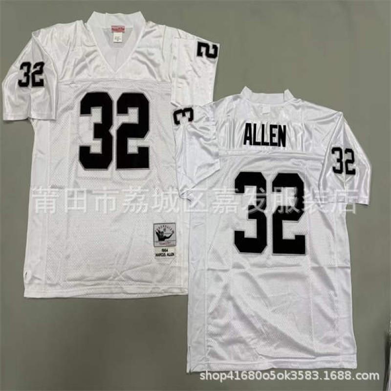 Rugby Jersey Oakland Raiders Retro Style Embroidered Football Uniform Mens Cotton Sport Shirt