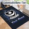 Custom Text Printed Rug Portsmouth FC Non Slip Floor Carpet For Home Room Decor