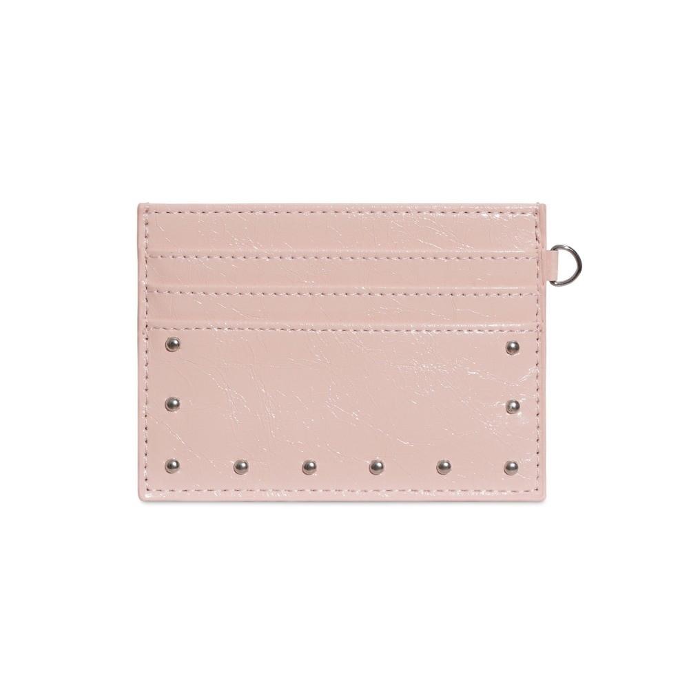

Ultra Thin Cracked Leather Card Wallet Mini Size Coin Purse Elegant Rivet Card Holder Student