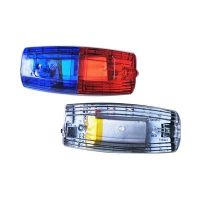 Rot Blau LED Schulterwarnleuchte Polizei Schulterclip Licht Müllarbeiter Sicherheitsstreife Alarm Blinksignal Stroboskoplampe