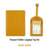 Customizable PU Leather Passport Holder & Luggage Tag Set with Paper Card Inclusion