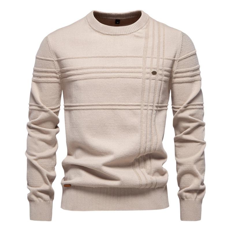 Men’s Euro Fit Solid Crew Neck Pullover Sweater