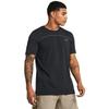 Under Armour T-shirt Girocollo Manica Corta con Stampa Logo Lettera Uomo Top Nero 1382799-001