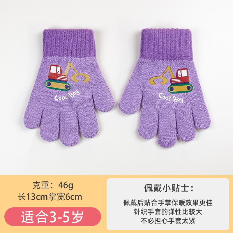 

Осень и зима вязаные перчатки без пальцев с откидным верхом и открытыми пальцами, детские теплые зимние мультяшные шерстяные перчатки для мальчика из детского сада Recommended 3-5 year old baby