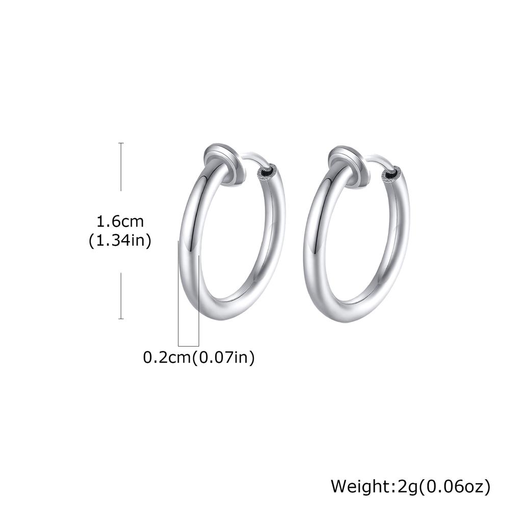 Classic Stainless Steel Rivet Clip Earring for Men Women,Anti Allergy Non-pierced Huggies Earrings,Rock Punk Jewelry Gift