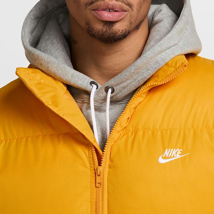 Nike Sportswear Club Primaloft Solid Color Fashion Loose Stand Collar Vest Men Vests University-Gold White FB7373-739