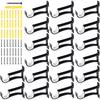 Set of 20 Curtain Rod Bracket Heavy Duty Curtain Rod Holders Curtain Rod Hooks Hangers Bulk for Wall Single Window Drapery Curtain Rod Support Fit 1