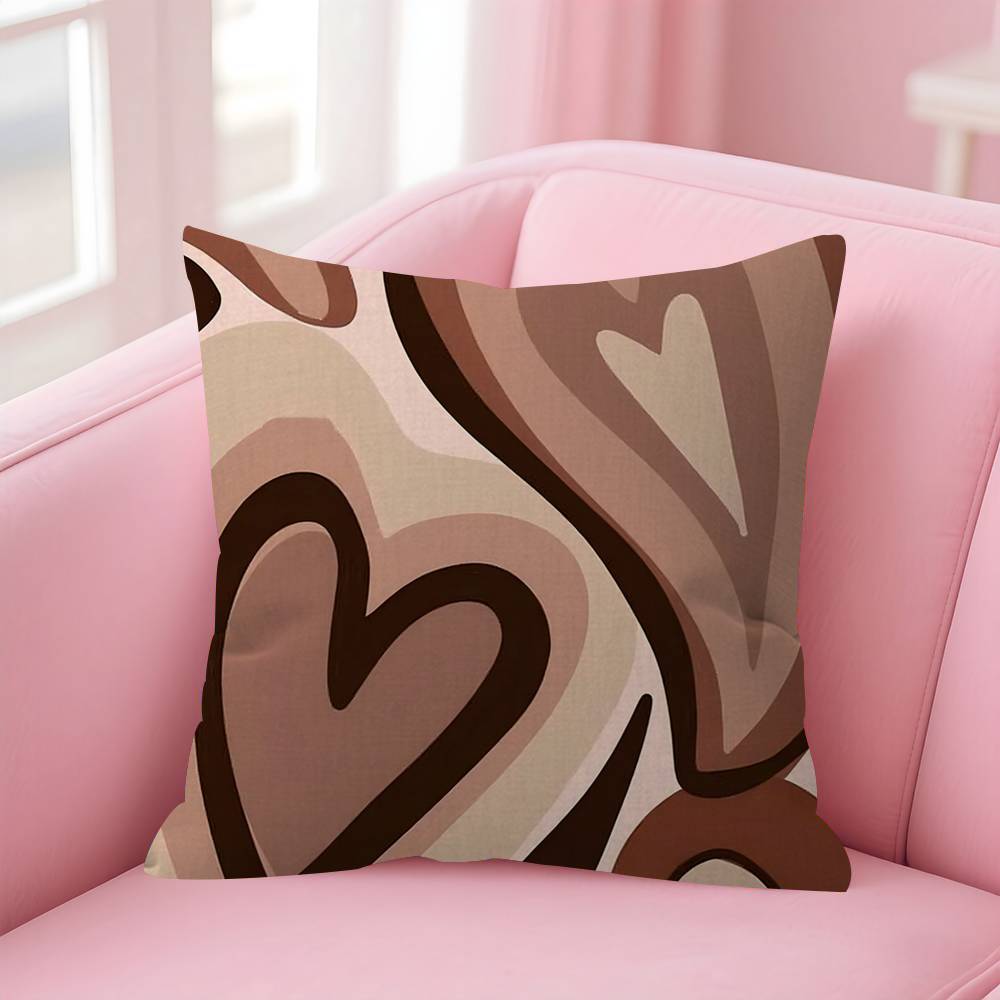 Love Heart Pattern Cushion Cover Car Throw Pillow Case For Sofa Car Christmas Gift 40x40cm 45x45cm