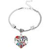 Exquisite Family Members Inlaid Colorful Rhinestone Love Heart Bracelet Gift For Loved Ones
