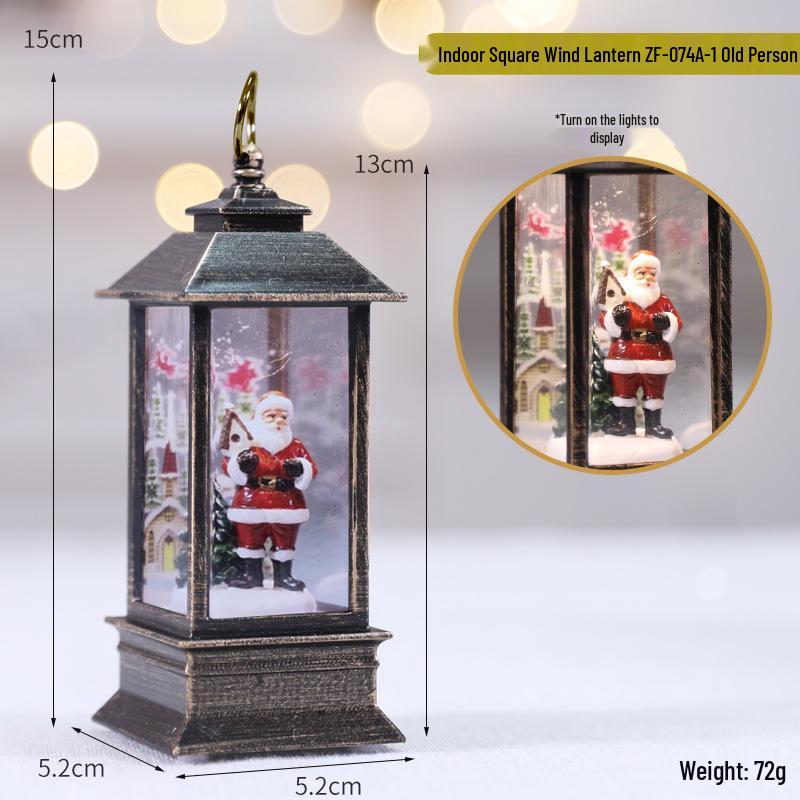 2026 Christmas Water-Filled Lantern for Desktop Decoration - Ideal for Hotel, Mall, and Shop Window Displays
