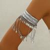 Light Luxury Tassel Open Bangles Niche Creative Design Sense Arm Bracelet Personality Hand Jewelry