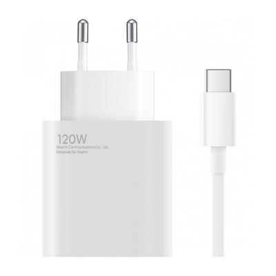 Xiaomi USB-A 120W 6A nätladdare med USB-C-kabel - vit