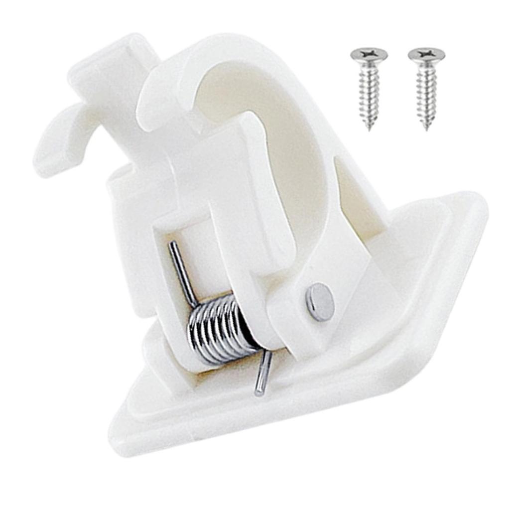 Fishing Pole Rod Holder Clips Bayonet Design Fishing Tackle Walls White
