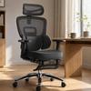 Ergonomic Office Chair Headrest Lumbar Support Chair Padded Armrests Height Adjustable
