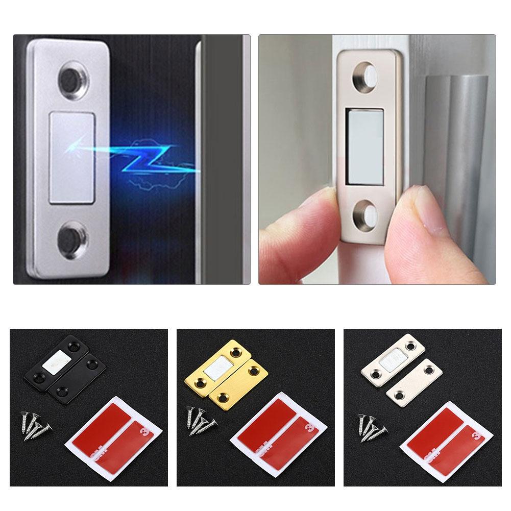 4 Sets Hole-free Invisible Magnet Door Suction Cabinet Strong Magnetic Attractor