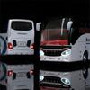 1/32 Electric Tourist Toy Traffic Bus Alloy Car Model Diecasts Simulation Metal Toy Business Bus Model Sound and Light Childrens Gift