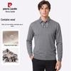 Pierre Cardin Men's Faux Two-Piece Fleece-Lined Wool-Blend Sweater