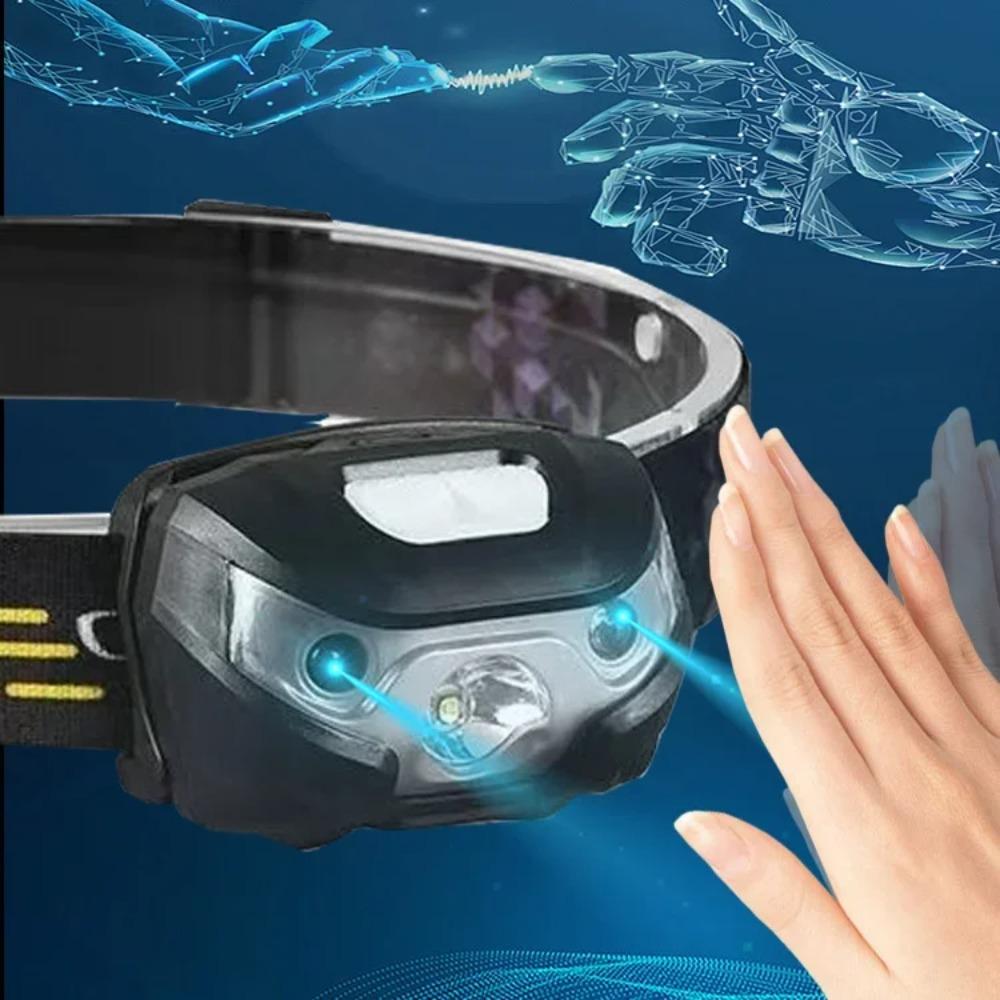 Powerful Sensor LED Headlamp USB Rechargeable Head Flashlight Headlight Waterproof Torch for Outdoor Camping Fishing Lantern