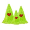 3 Pcs Green Furry Christmas Tree Decoration Fuzzy Elf Xmas Tree Tabletop Decor Soft Faux Fur Table Centerpiece for Living Room Home Kitchen Desk Decor