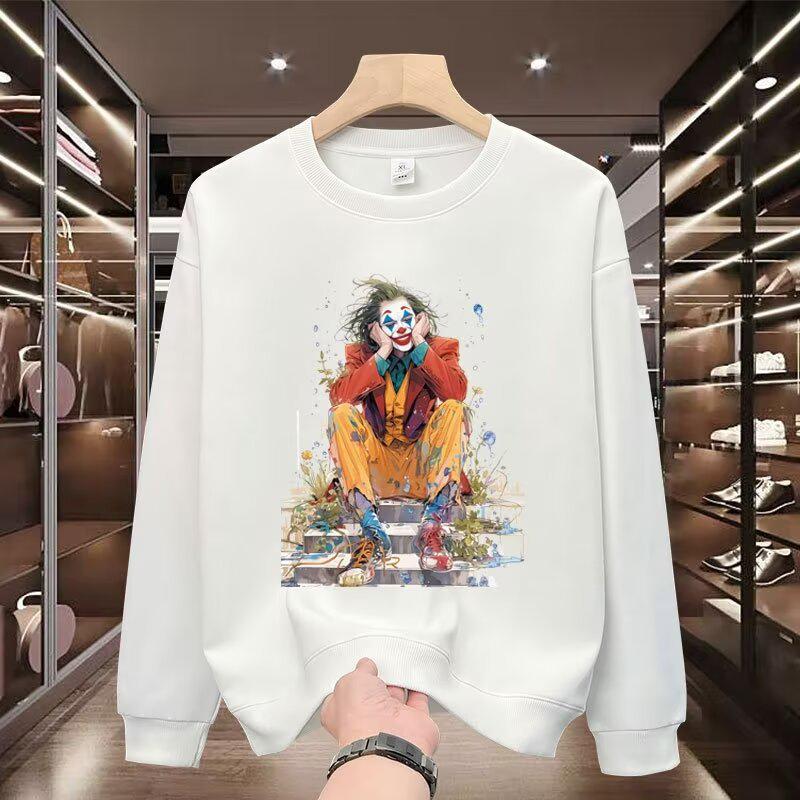 Unisex American-Style Warm Long-Sleeve Hoodie: Casual Spring/Autumn Loose-Fit Round Neck Outerwear