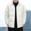 Mens Thickened Stand Collar Warm Casual Loose Winter Cotton Padded Jacket