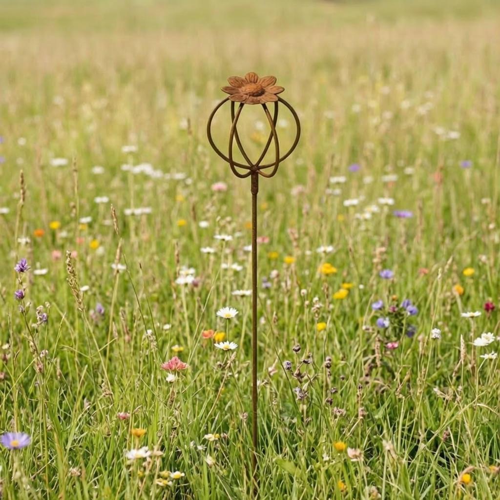 Garden Stake with Flower Top Elegant Plant Support Stakes Easy To Install