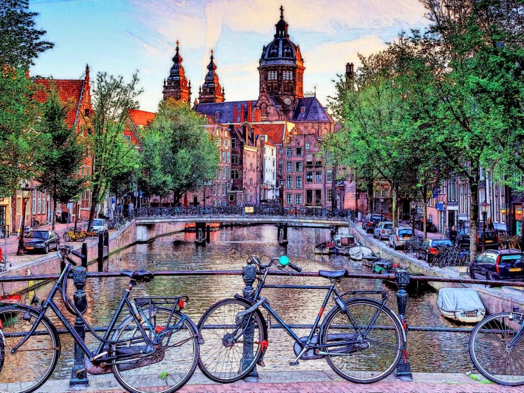 Diy 5d Full Diamond Painting Landscape Embroidery Square Round Drill City Street Bicycle Mosaic Cross Stitch Handmade Art Hobby