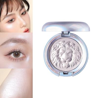 YiYe Lion Emboss Highlighter for Whole Body, 4 Colors, 11.5g, 01#Silver Aurora, 1 Piece