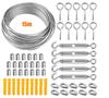 10/15/20M Stainless Steel Cable Rope Kit Heavy Duty 304 PVC Coated for Garden Balcony Railing Farm Fence Tent Outdoor Wire Rope