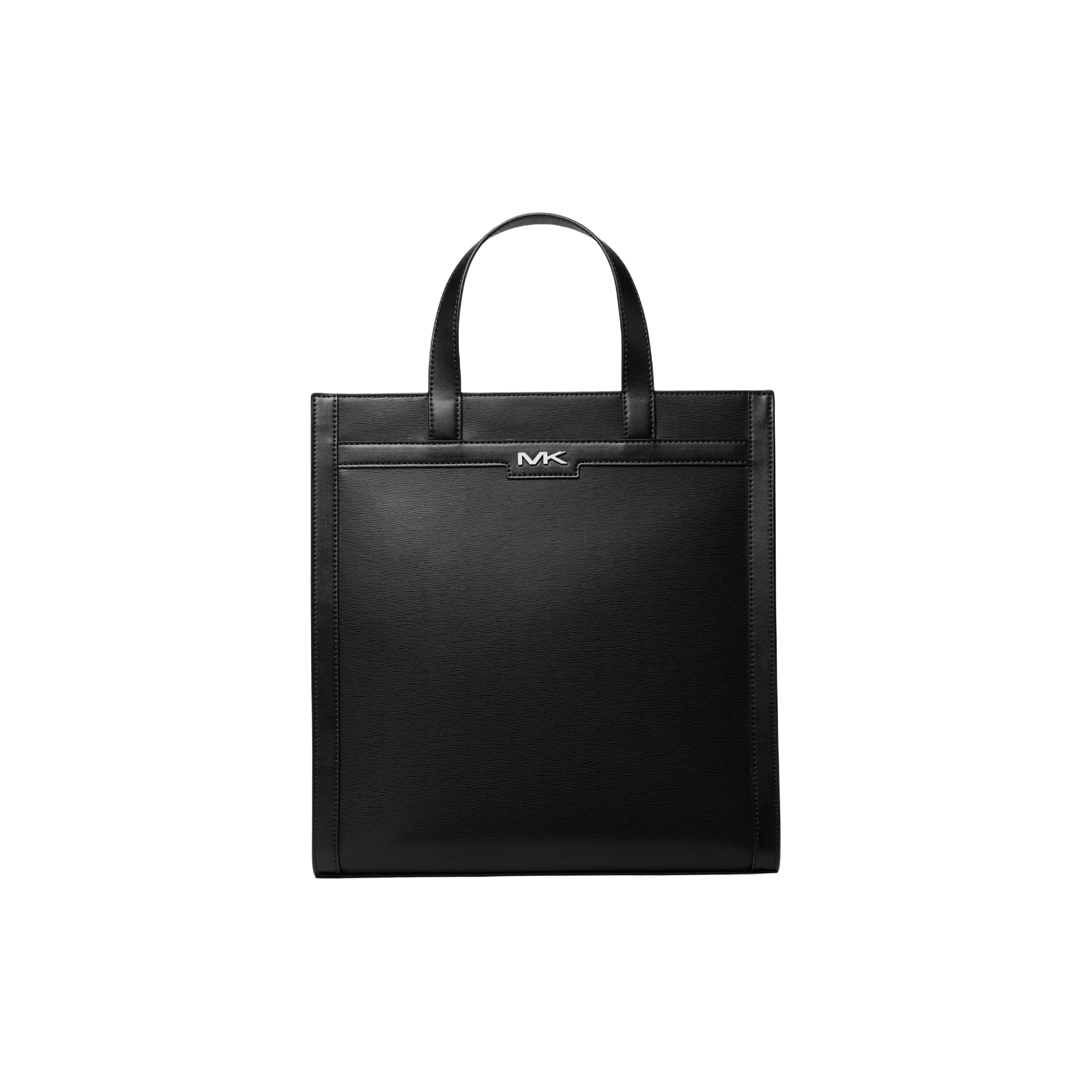 

Michael Kors MK Cooper Solid Silver Logo Zipper Tote Bag Men tote bags Black 37F3COLT4U-BLACK Basic Set (Bag+Dust Bag)