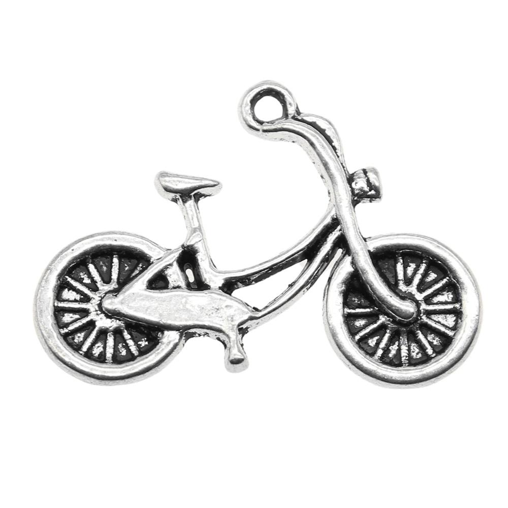 

10шт велосипедные подвески античное серебро цвет цинковый сплав 26х18мм