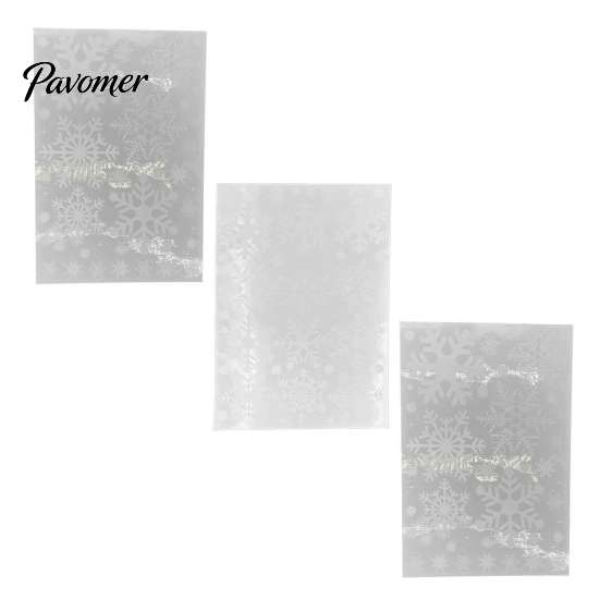 Reusable Winter Decorations 3PCS Christmas Snowflake Static Stickers, Cling Decals, PVC Indoor Wonderland Ornaments Home Decoration Clings for