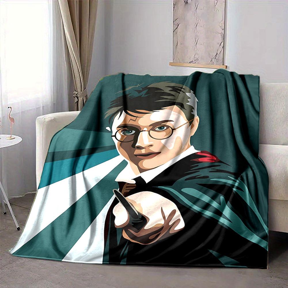 1pc Harry Potter Flannel Throw Blanket Soft, Warm & Cozy for Couch, Bed, Office, and Travel Versatile All Season Gift, Christmas present