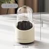 Rotatable Makeup Brush & Pencil Holder with Lid - Dustproof Desktop Organizer for Lipsticks & Eyebrow Pencils
