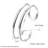 Women'S Copper Color Open Bangle Simple Design Two Thread Adjustable Size Engagement Wedding Trendy Jewelry Cuff Bracelet B071