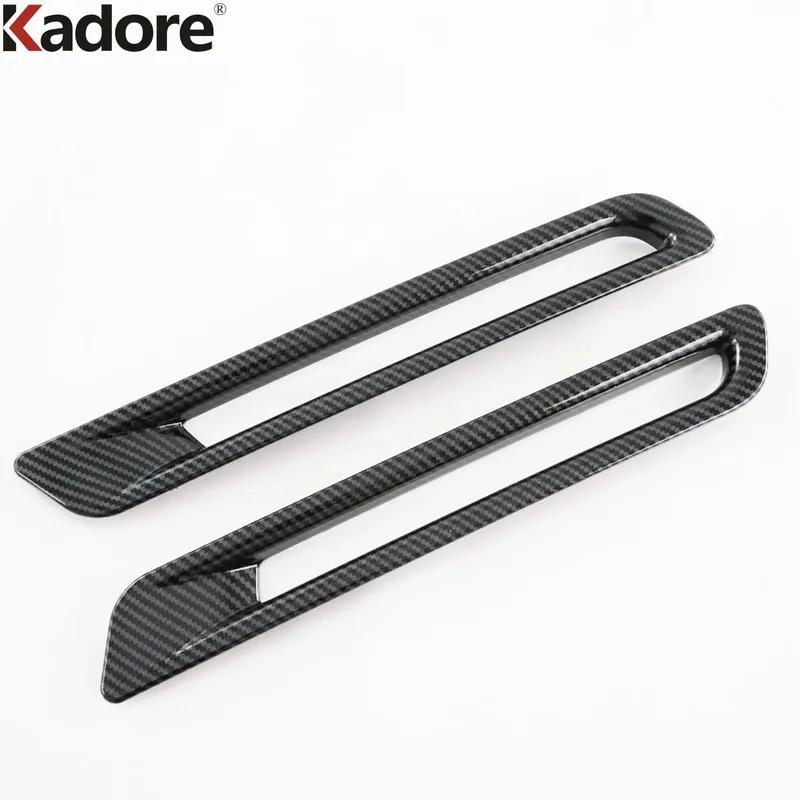 For Toyota Sienna 2024 Carbon Fiber Car Rear Fog Light Lamp Cover Trims Tail Foglight Bezel Trims Accessories